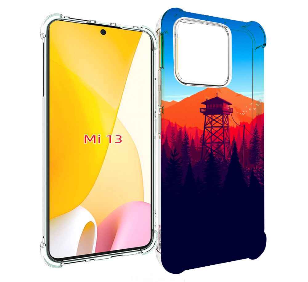 

Чехол MyPads лес с оранжевыми горами для Xiaomi 13, Прозрачный, Tocco