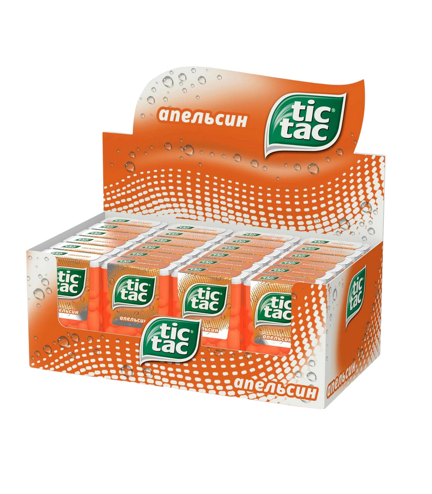 Драже Tic Tac со вкусом апельсина, 24 шт по 49 г