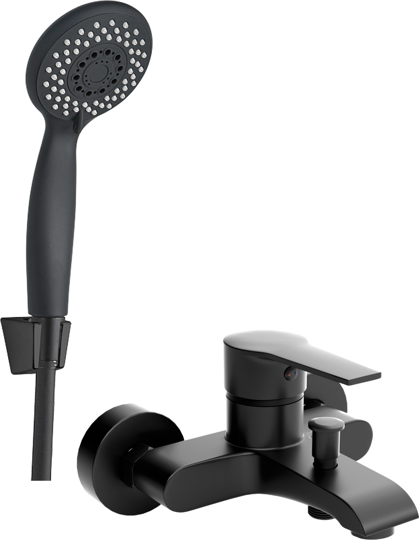 

Душевой комплект MEGA MG-SH01-B + AF000-07B, Черный