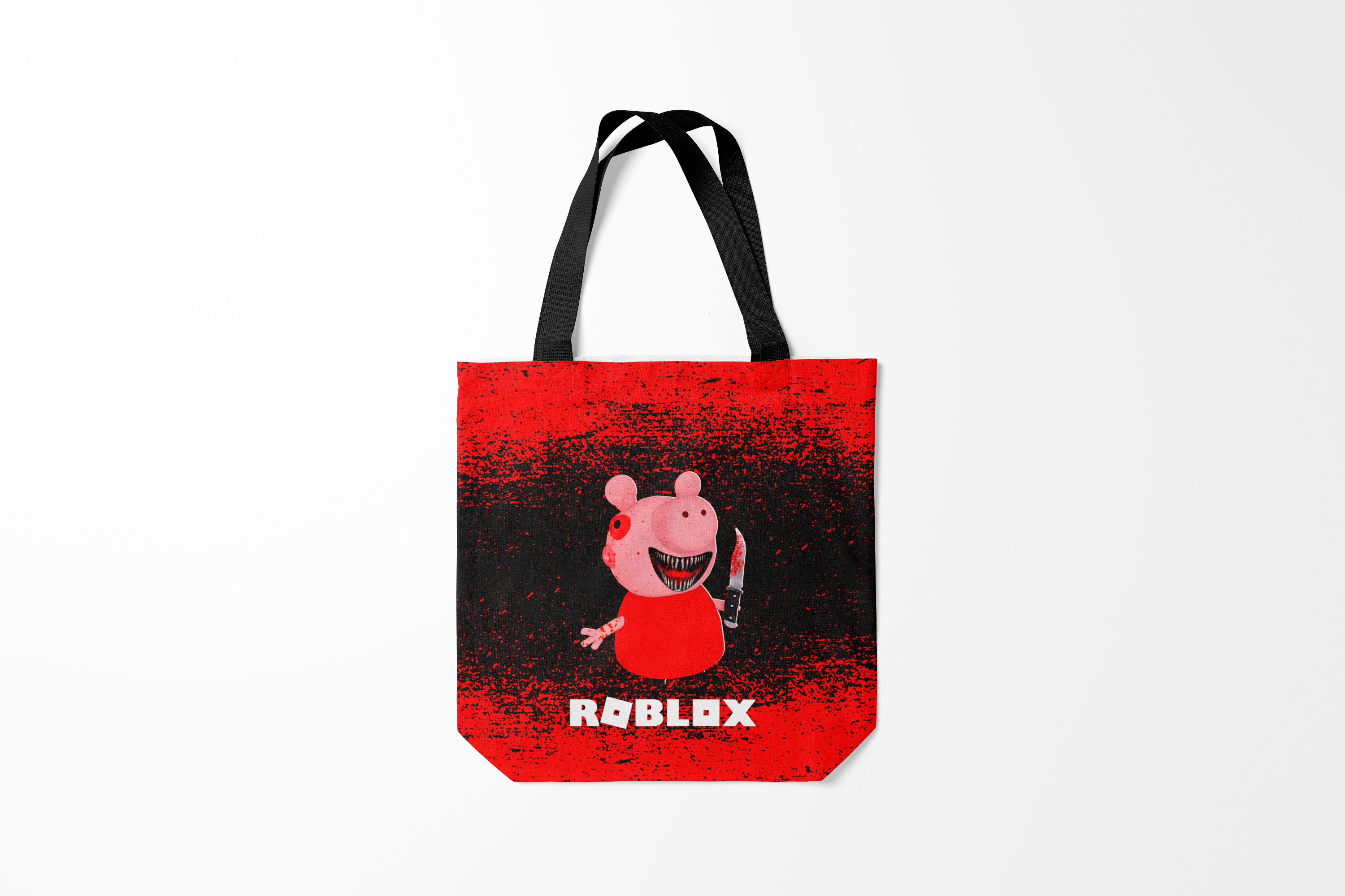 

Сумка шoппер унисекс Burnettie Roblox piggy/Свинка Пигги., черный, Roblox piggy/Свинка Пигги.