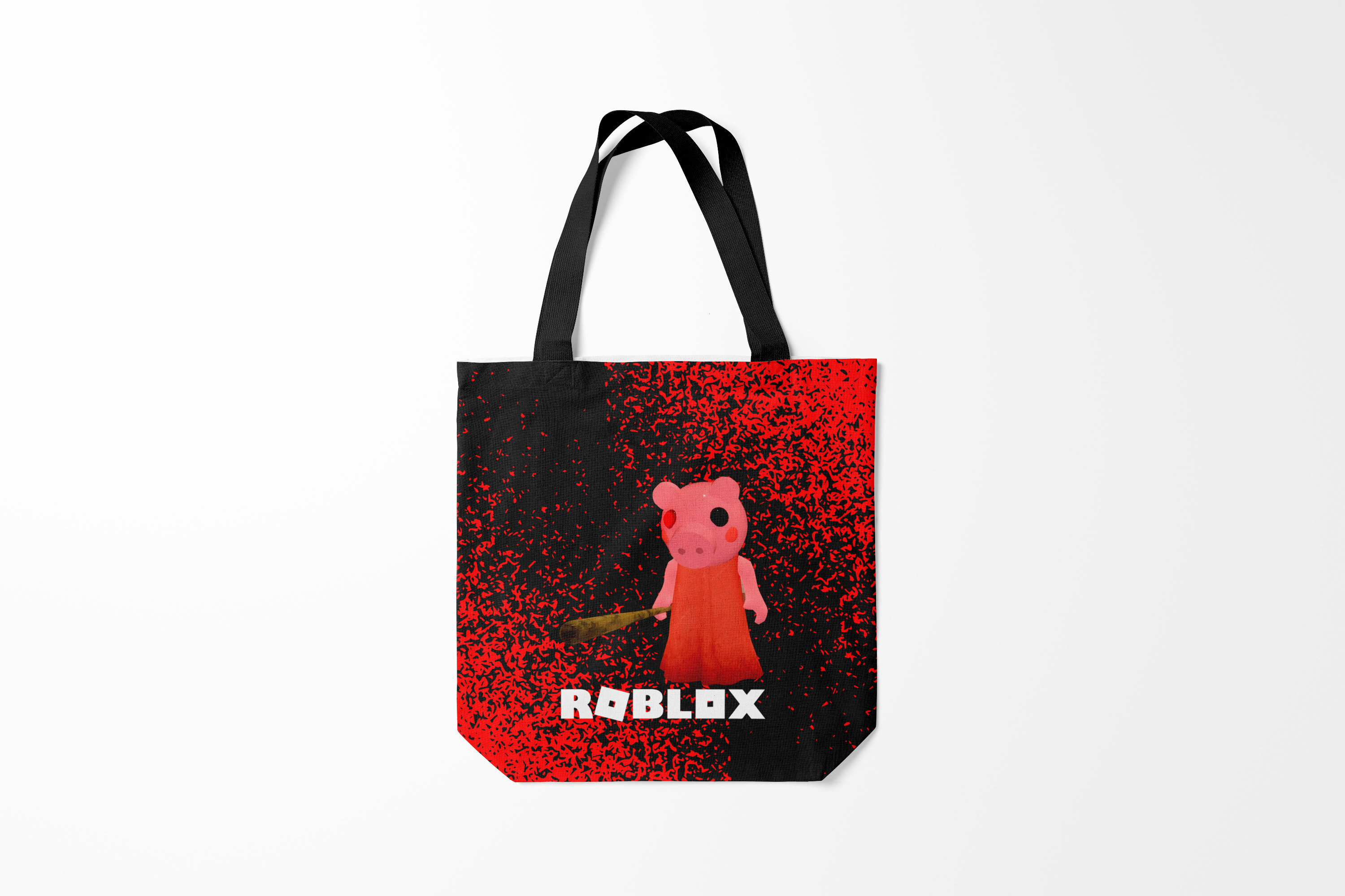 

Сумка шoппер унисекс Burnettie Roblox piggy/Свинка Пигги., черный, Roblox piggy/Свинка Пигги.