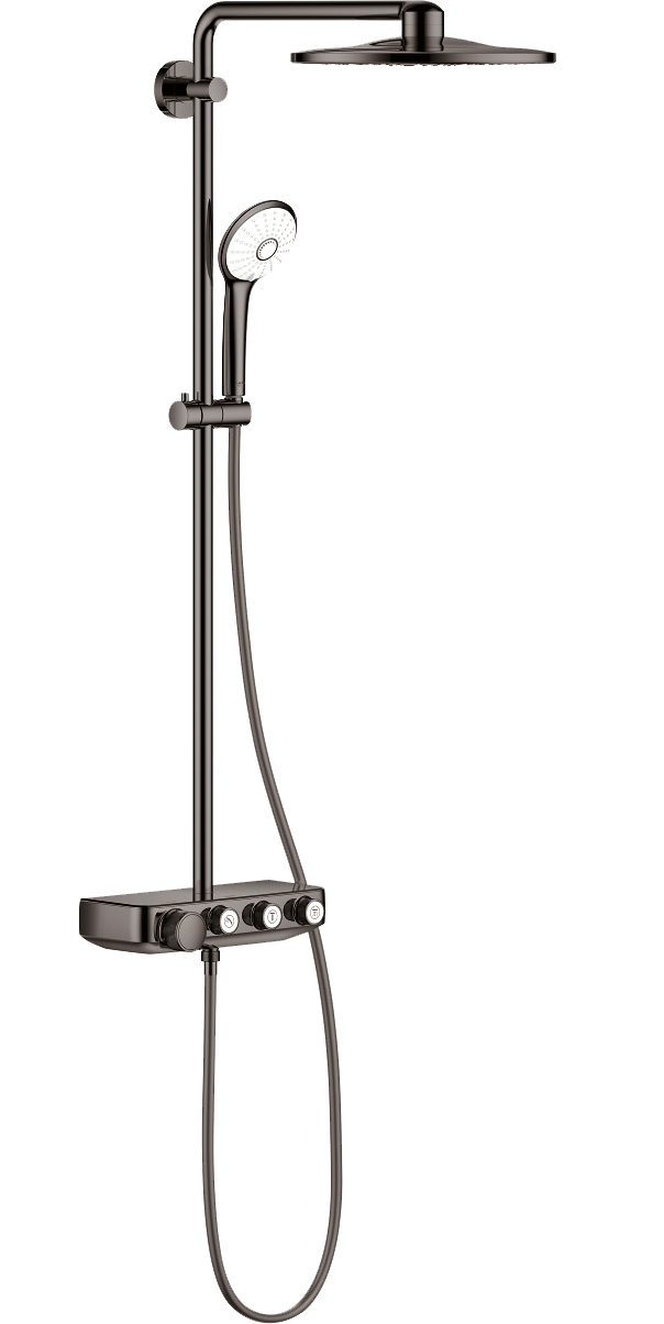 

Душевая стойка Grohe Euphoria SmartControl System 310 Duo 26507A00 с термостатом, темный г, Euphoria SmartControl System 310 Duo 26507A00 с термостатом, темный графит