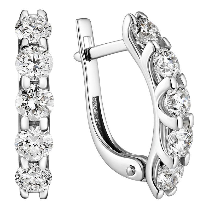 

Серьги из белого золота с бриллиантом выращенным IQ Diamonds 1207-E5W-RD167EFGVSSI-IG, 1207-E5W-RD167EFGVSSI-IG
