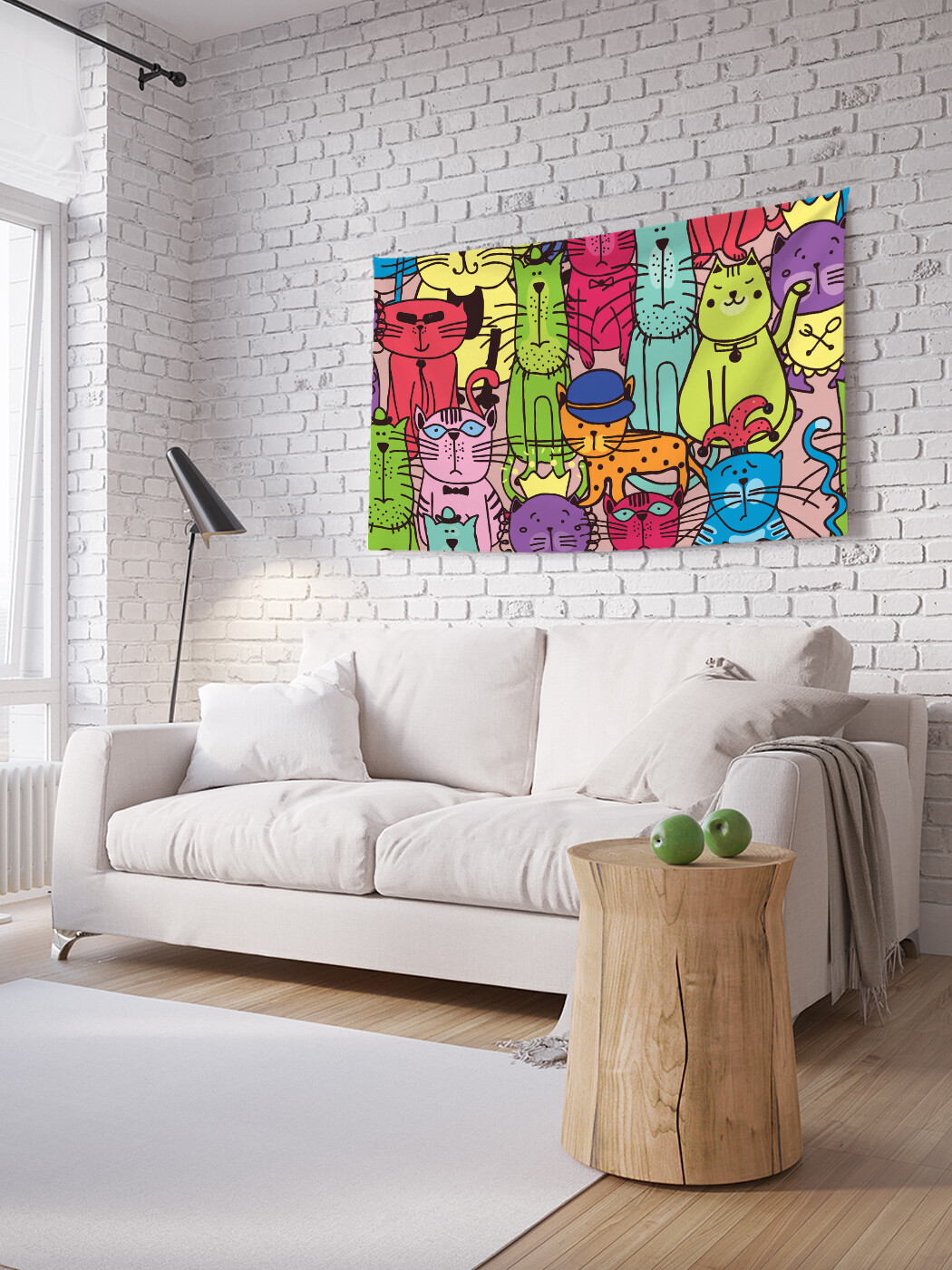 

Горизонтальное фотопанно JoyArty Кошачья площадь, из ткани, 150х200 см