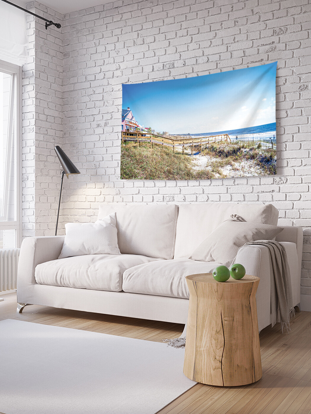 

Горизонтальное фотопанно JoyArty Коттеджи у моря, из ткани, 100х150 см