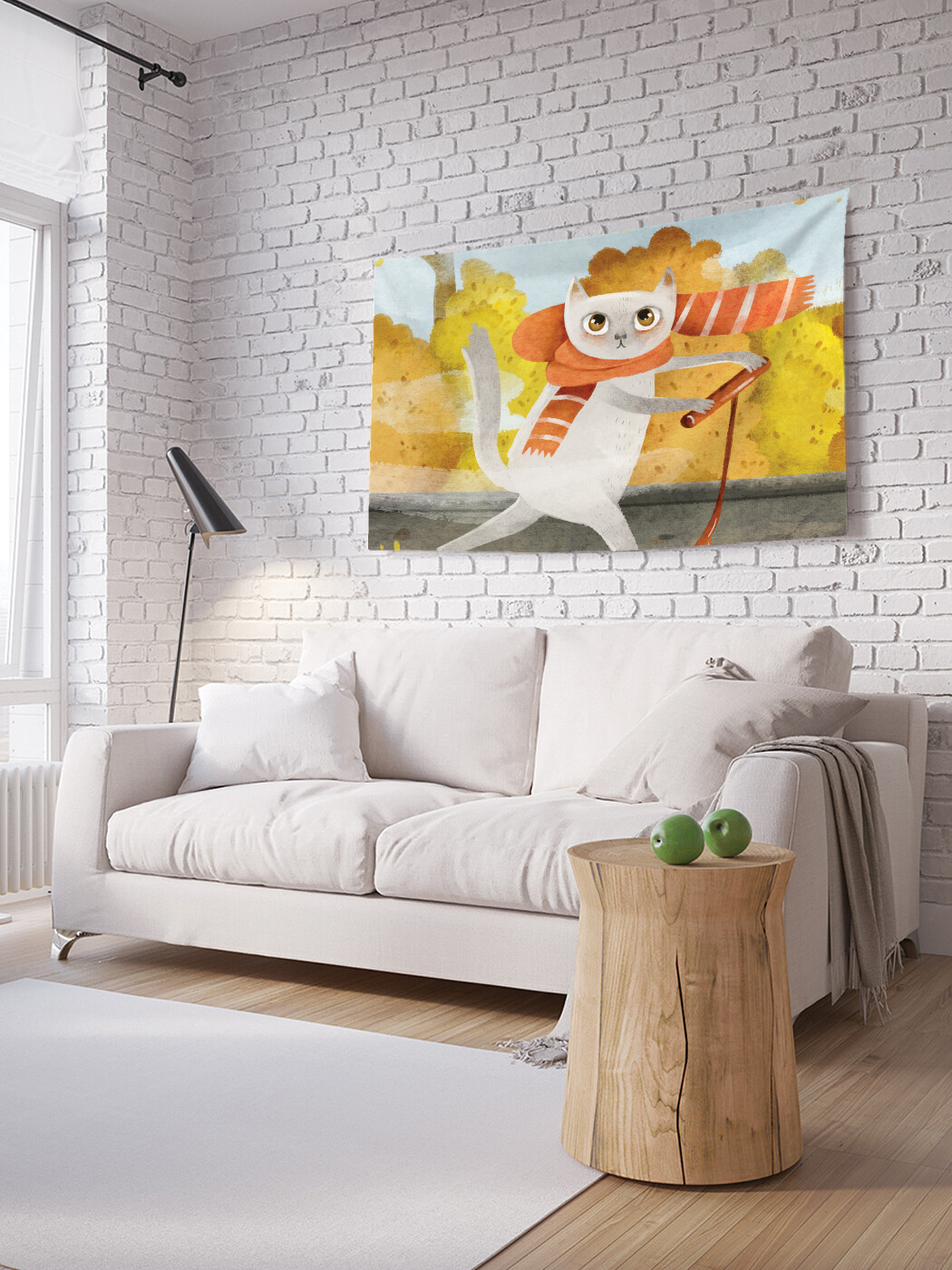 

Горизонтальное фотопанно JoyArty Кот на самокате, из ткани, 100х150 см