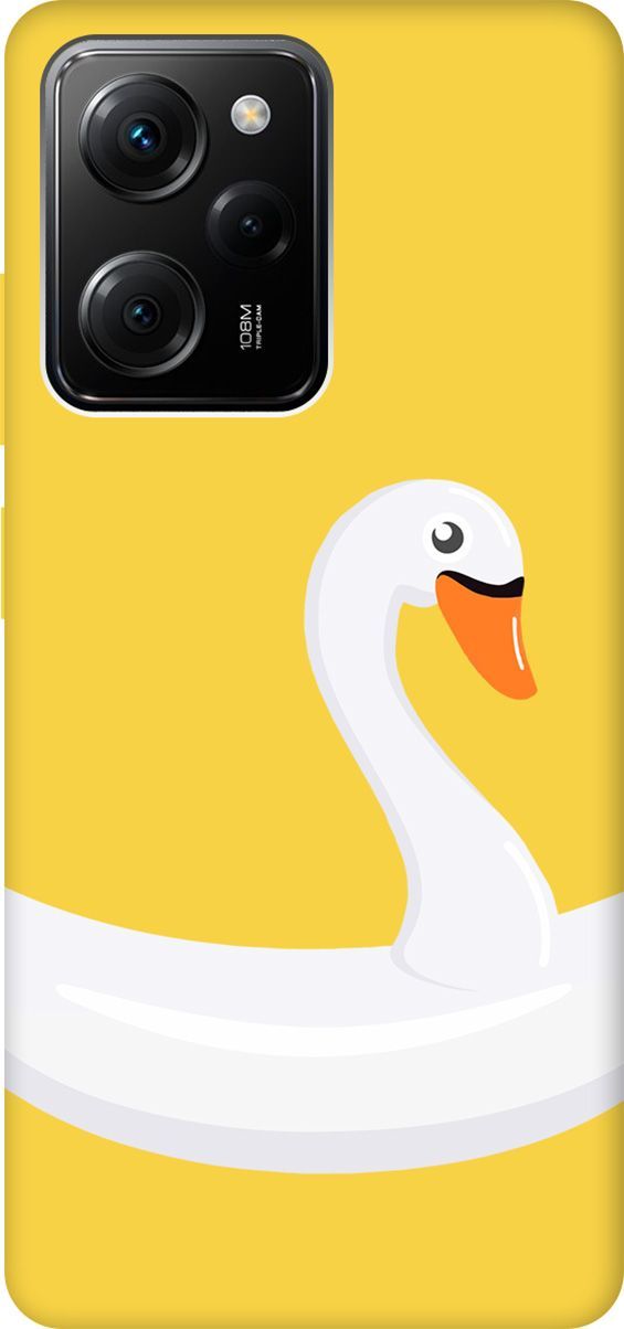 

Чехол на Poco X5 Pro 5G "Swan Swim Ring" желтый, Желтый;белый, 158284