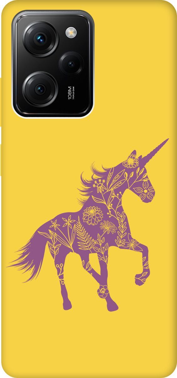 

Чехол на Poco X5 Pro 5G "Floral Unicorn" желтый, Желтый;фиолетовый, 158284