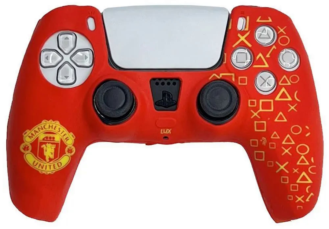 

Чехол для геймпада NoBrand Silicone Case for Controller FC Manchester United для PS 5, Желтый;красный, Silicone Case for Controller FC Manchester United