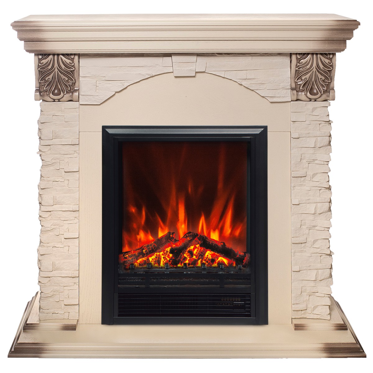 

Электрокамин RealFlame Dublin Lux WT с Eugene, пульт ДУ, Электрокамин Dublin Lux WT с очагом Eugene