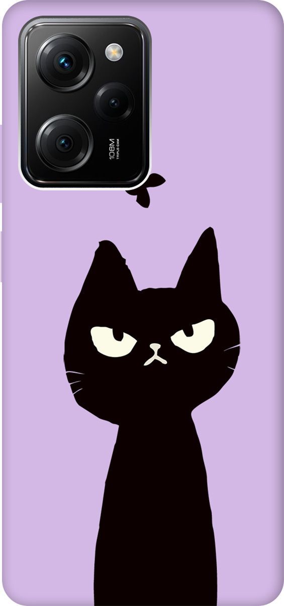 

Чехол на Xiaomi Poco X5 Pro 5G "Disgruntled Cat" сиреневый, Фиолетовый;черный, 158284