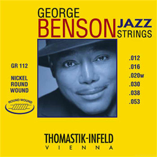 

THOMASTIK George Benson GR112 струны для акустической гитары, 12-53, сталь/никель, George Benson GR112