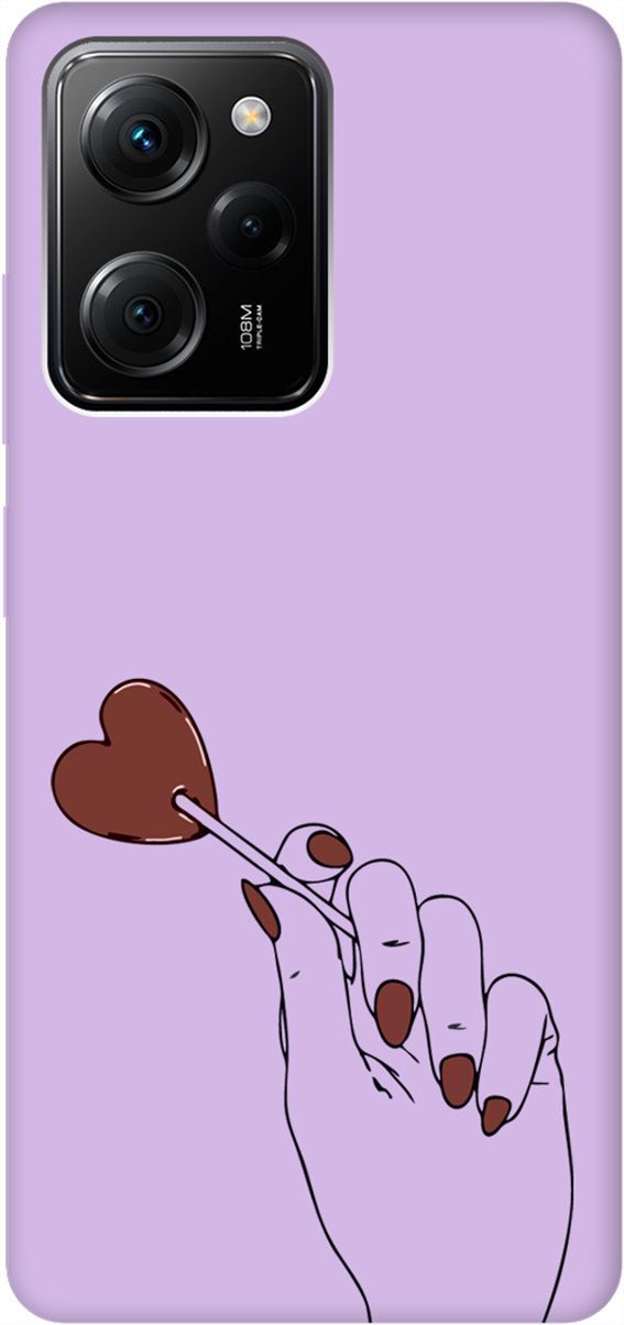 

Чехол на Poco X5 Pro 5G "Heartbreaker" сиреневый, Фиолетовый;красный, 158283