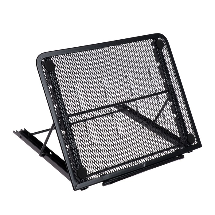 

Подставка для книг, ноутбуков, планшетов, Brauberg Germanium, 240х195х20 мм, черная металл, Черный, 237987