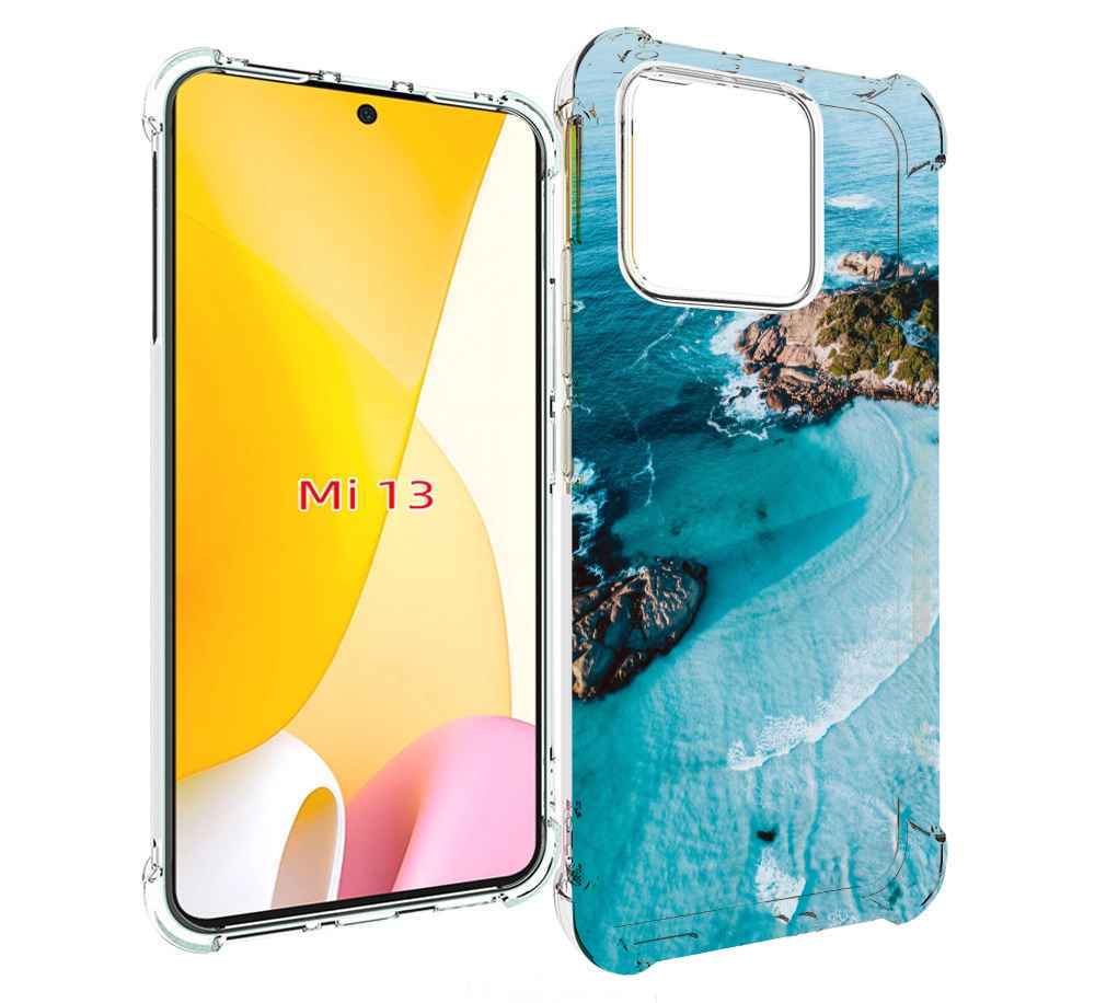 

Чехол MyPads красивый голубой залив для Xiaomi 13, Прозрачный, Tocco