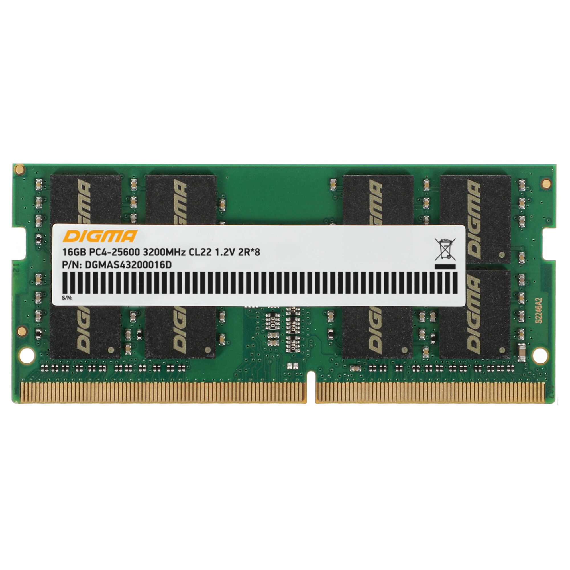 Оперативная память DIGMA DGMAS43200016D (1835825) DDR4 1x16Gb 3200MHz