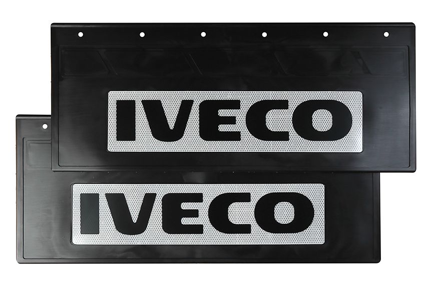 

Комплект брызговиков IVECO светоотражающие задние 670*270 (резина) комплект