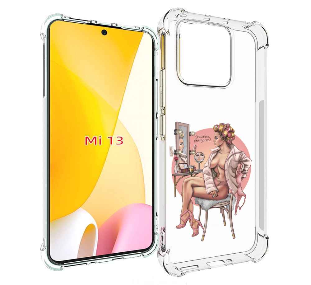 

Чехол MyPads красивая-девушка-с-зеркалом женский для Xiaomi 13, Прозрачный, Tocco