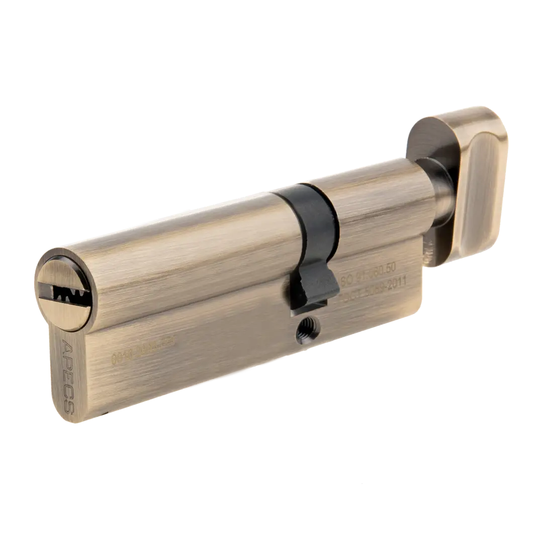 цилиндр для замка с ключом 35x35 мм Цилиндр для замка с ключом 55x35 мм цвет бронза