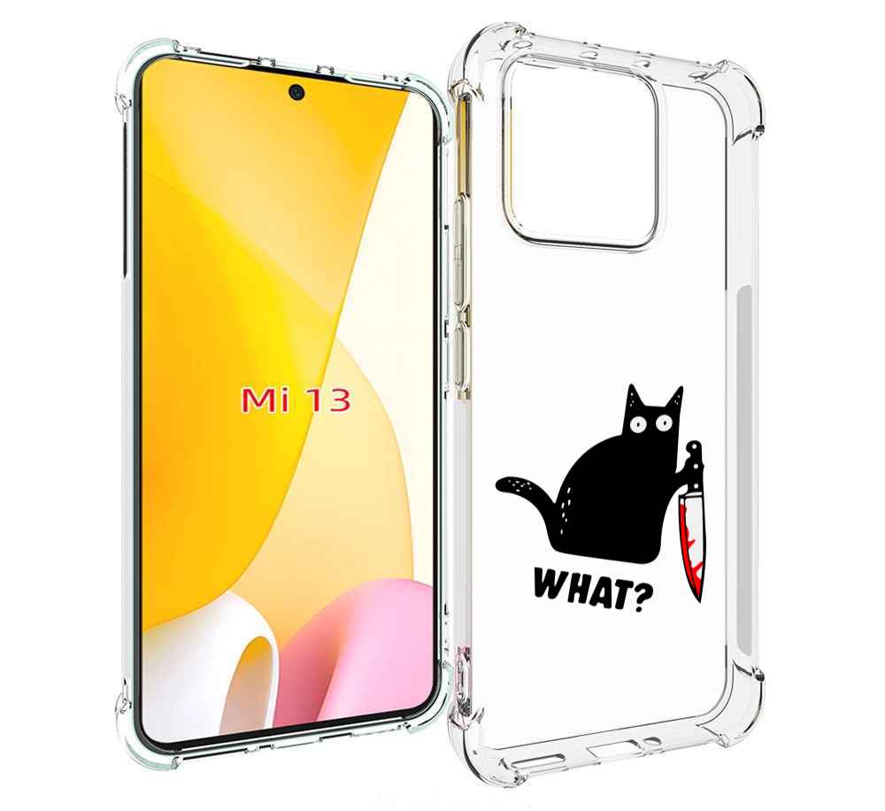 

Чехол MyPads котик-убийца для Xiaomi 13, Прозрачный, Tocco