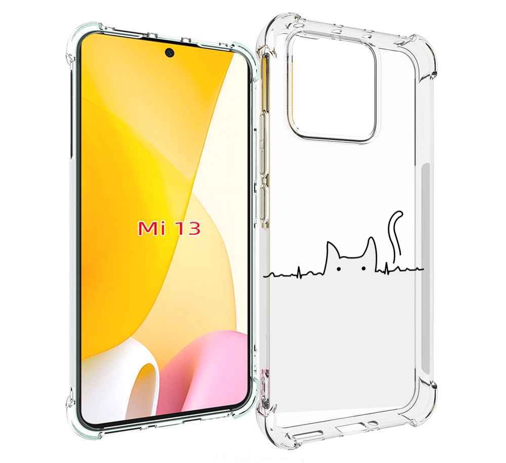 Чехол MyPads кот-музыкальный для Xiaomi 13