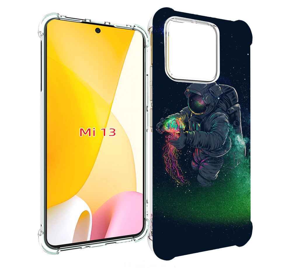 

Чехол MyPads космонавт-с-оружием-арты для Xiaomi 13, Прозрачный, Tocco