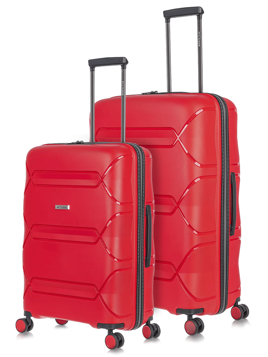 

Комплект чемоданов унисекс L'Case MIAMI красный M/L, MIAMI