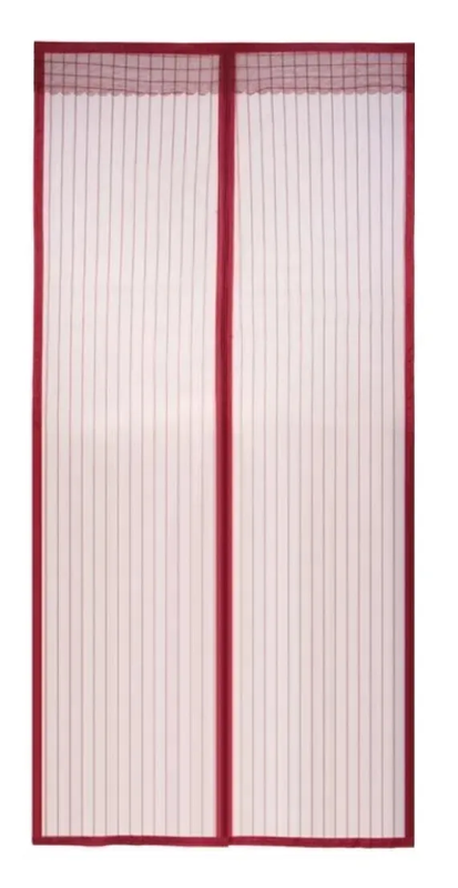 фото Москитная сетка для двери на магнитах haifisch, 100х210см, бордовая