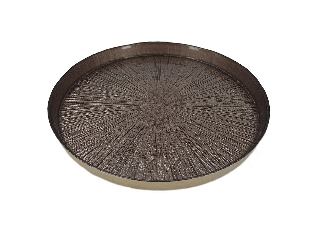 

Тарелка сервировочная стекло Аксам victoria marrone 21см 16578/B, Бежевый