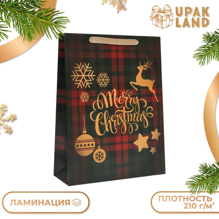 

Подарочный пакет UPAK LAND Клетка ламинированный,31 х 40 х 11,5 см