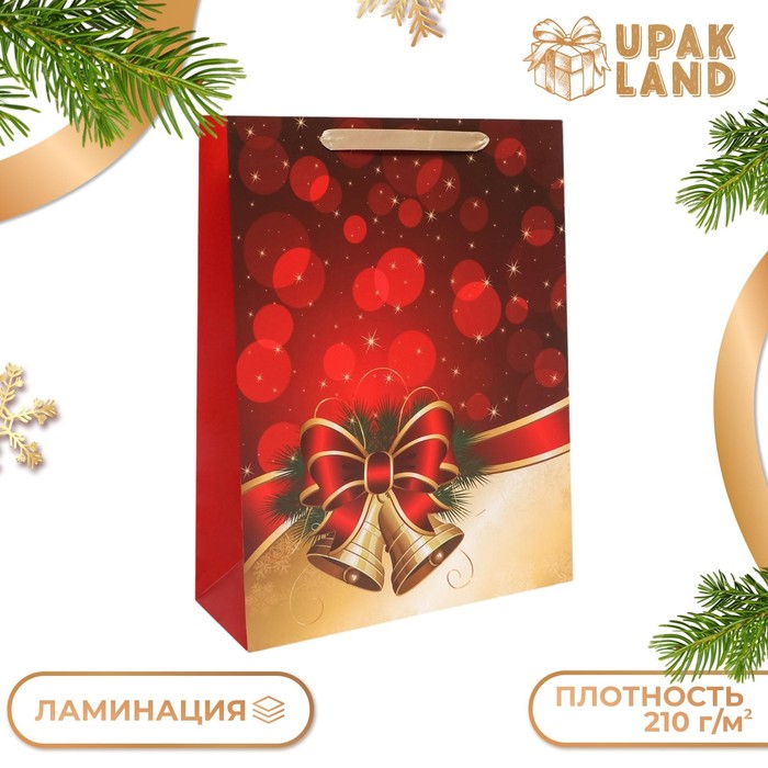 

Подарочный пакет UPAK LAND Бантик ламинированный,31 х 40 х 11,5 см