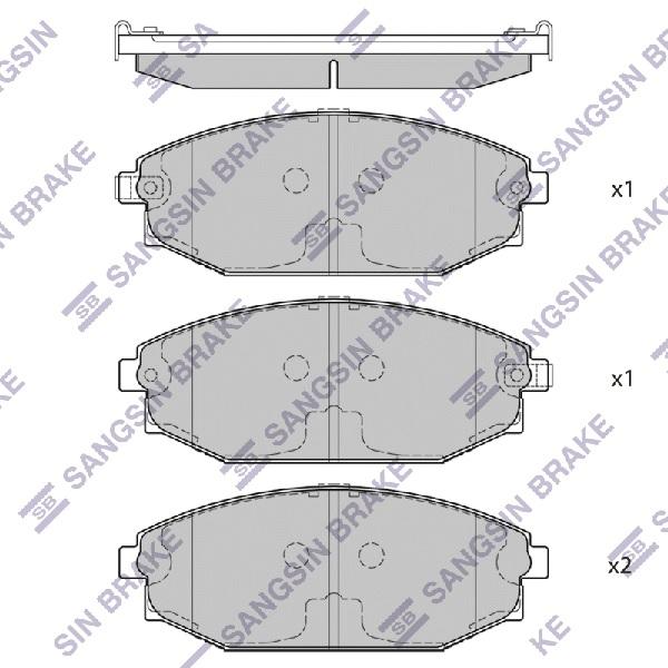 

Комплект тормозных колодок Sangsin brake SP1053