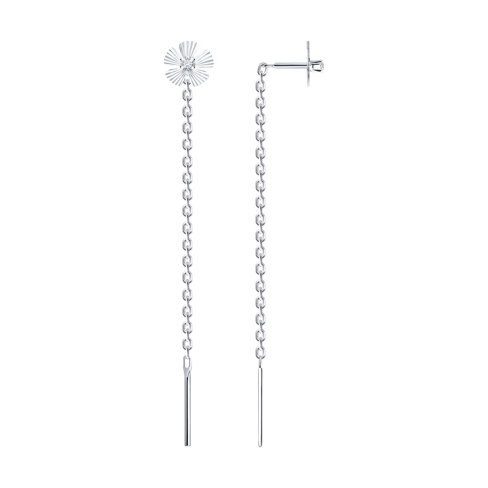

Серьги из серебра с фианитом SOKOLOV 94025289, 94025289