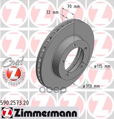 

Тормозной диск ZIMMERMANN комплект 1 шт. 590257320