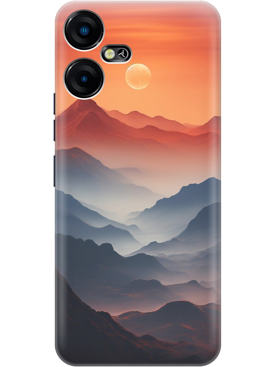 

Силиконовый чехол на Tecno Pova Neo 3 с принтом "Луна над горами", Прозрачный;оранжевый;черный, 778683510
