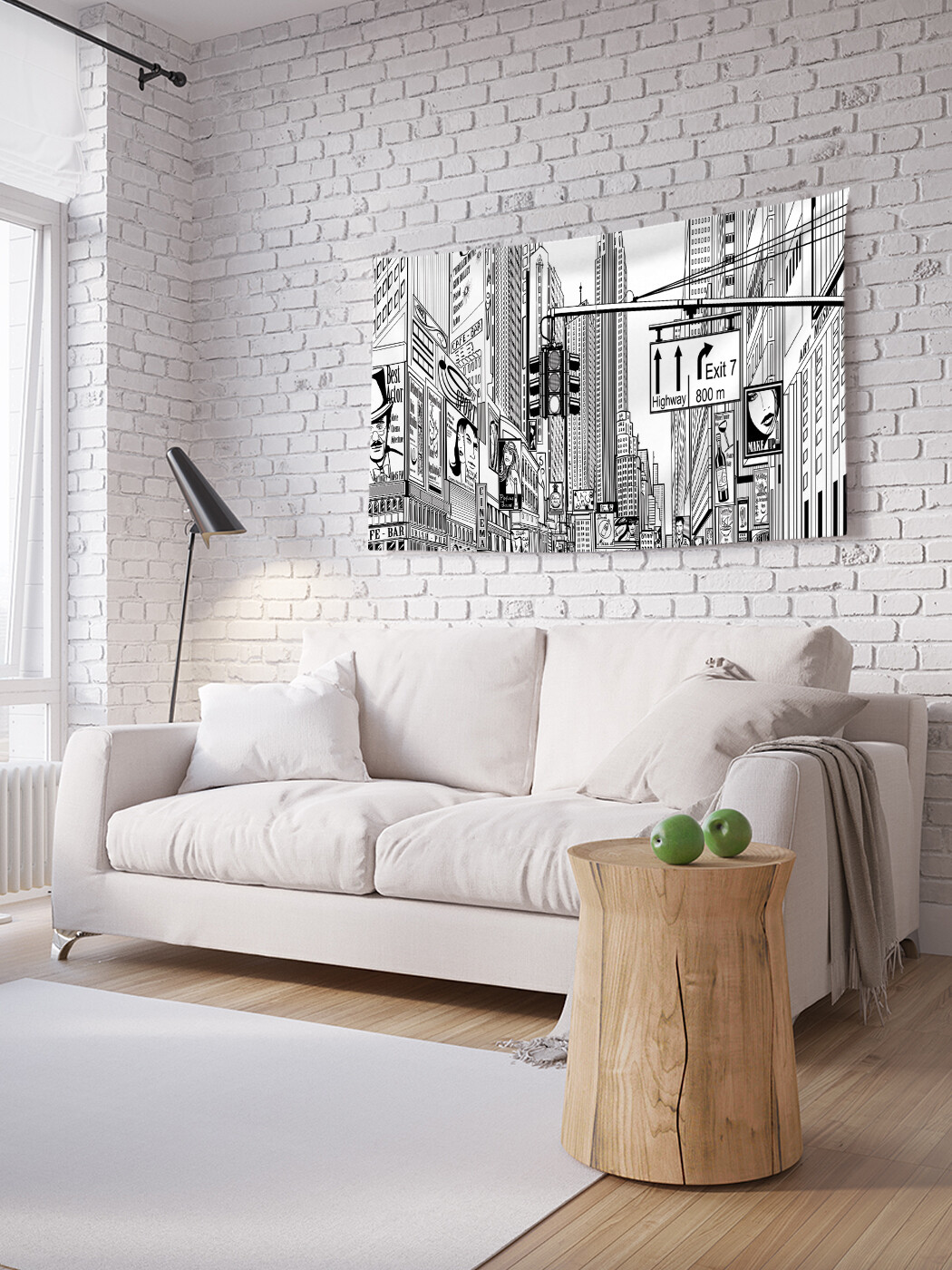 

Горизонтальное фотопанно JoyArty Город в серости, из ткани, 150х200 см