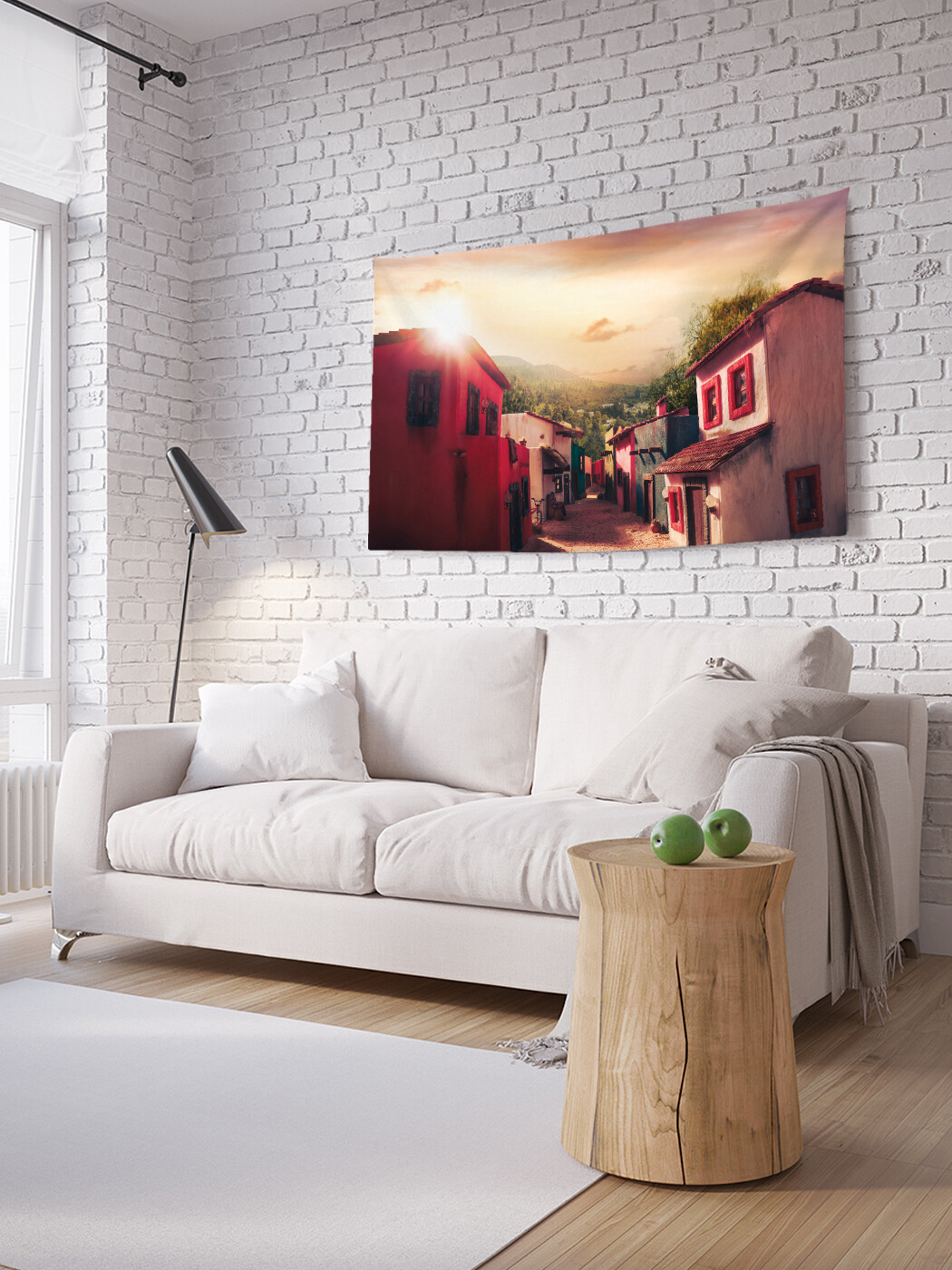 

Горизонтальное фотопанно JoyArty Вечерняя улочка, из ткани, 100х150 см
