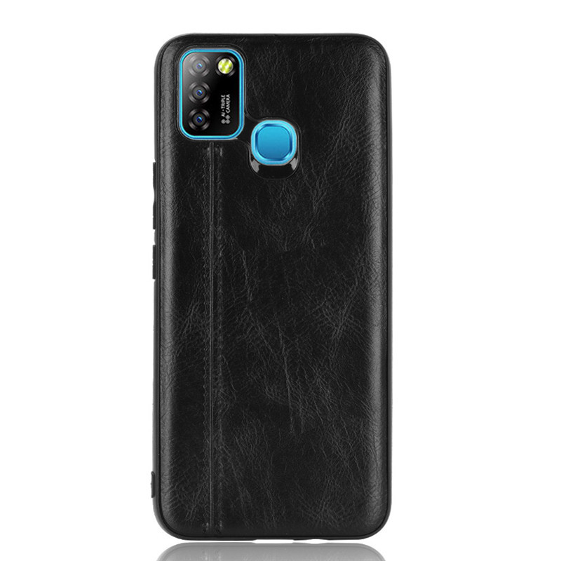 

Бампер MyPads на Infinix Hot 10 Lite под кожу с тиснением черный, Pelle Morbida