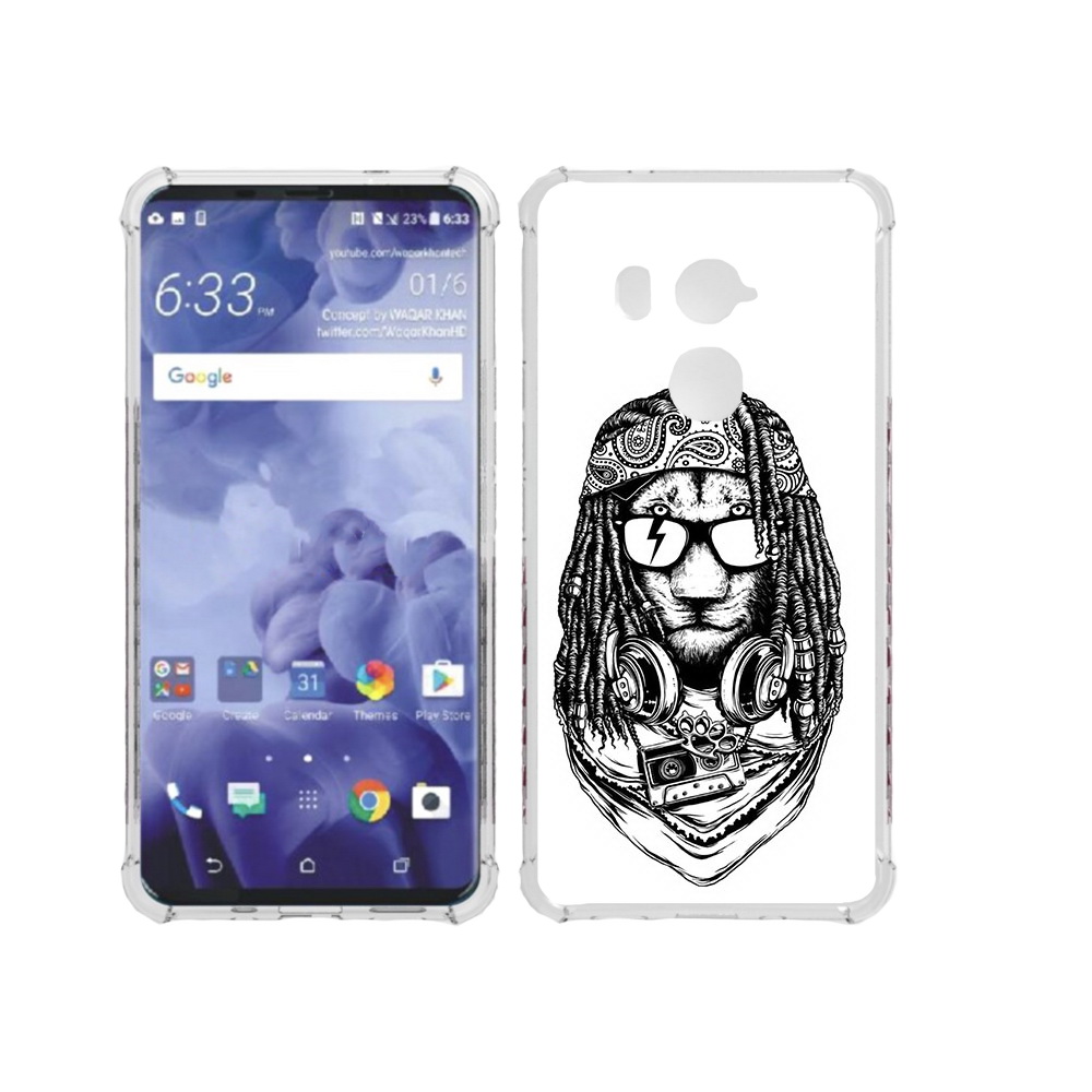 

Чехол MyPads Tocco для HTC U11 Plus дреды льва, Прозрачный, Tocco