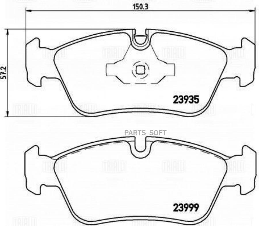 

Колодки торм. для а/м BMW 1 (E81/87) (04-)/3 (E90/91) (05-) диск. перед. (к TRIALLI PF4138