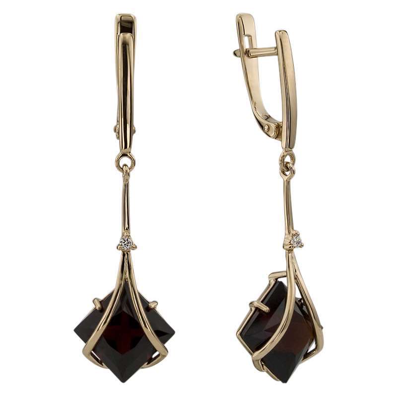 

Серьги из красного золота с гранатом ALORIS 1130НаногКц, Серьги 1130НаногКц