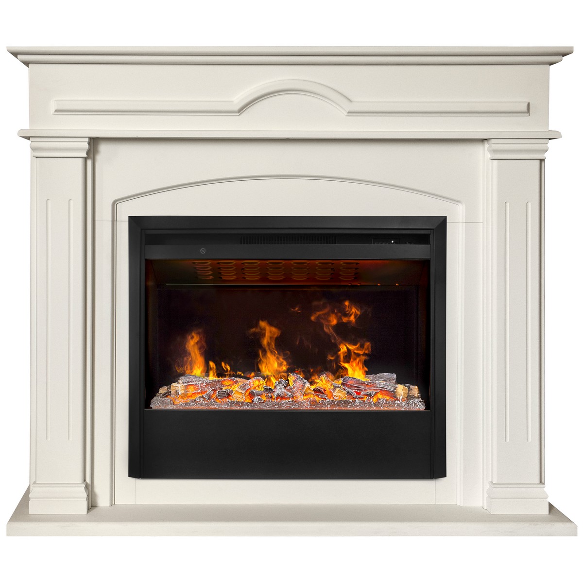 

Электрокамин RealFlame Mirra WT с 3D Helios 26 SBG, живое пламя, Электрокамин Mirra 26 WT с очагом 3D Helios 26 SBG