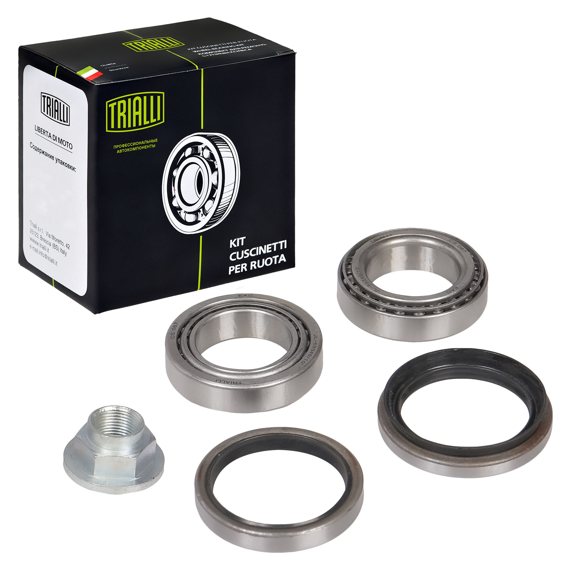 

TRIALLI CS0871 Подшипник ступицы Kia Rio (DC) 02-05; Mazda Demio (DW) 96-03 передней 2 шт.