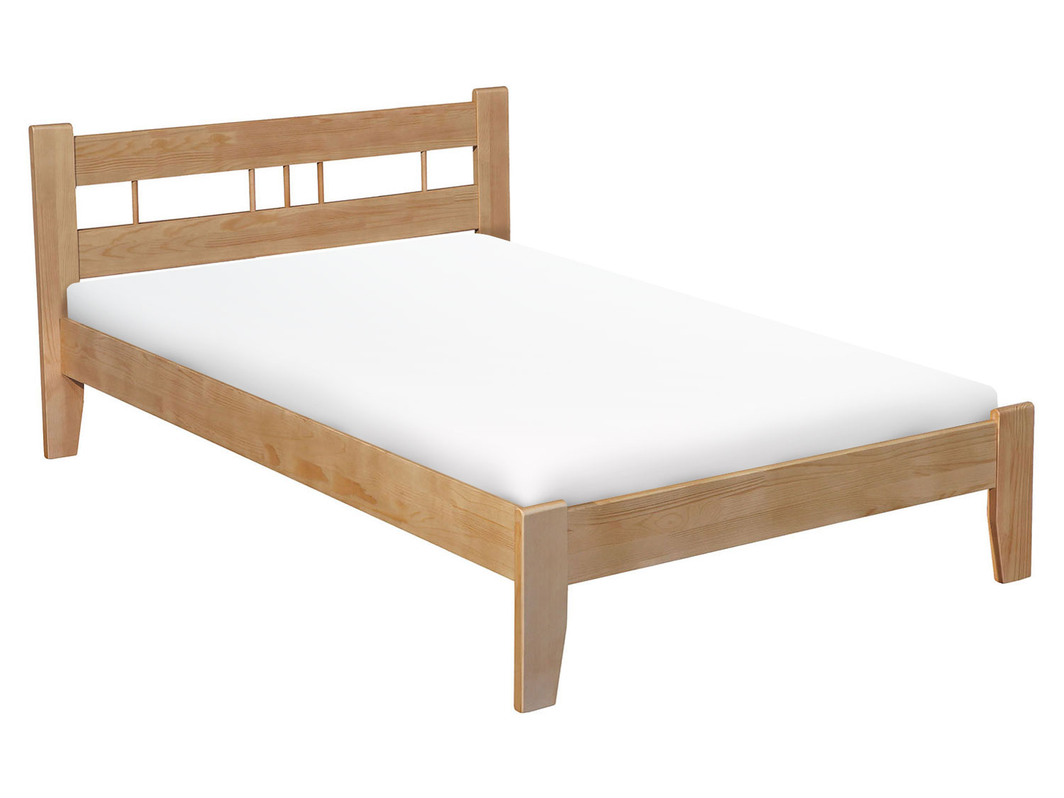 фото Односпальная кровать массив березы стандарт бук, лак, 120х200 см элегия