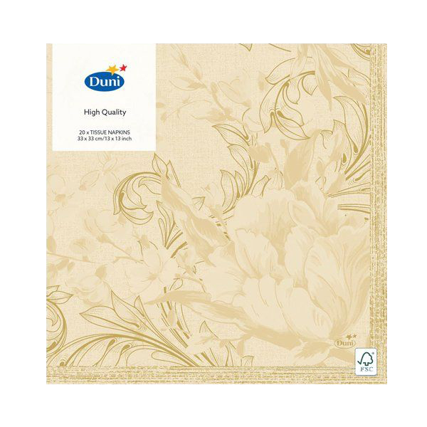 фото Салфетки бумажные duni soft charm cream 40*40см 12шт