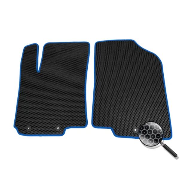 

Передние коврики EVA для Toyota Harrier XU 60 (правый руль) 2013-2020, черный, синий кант, EV45140