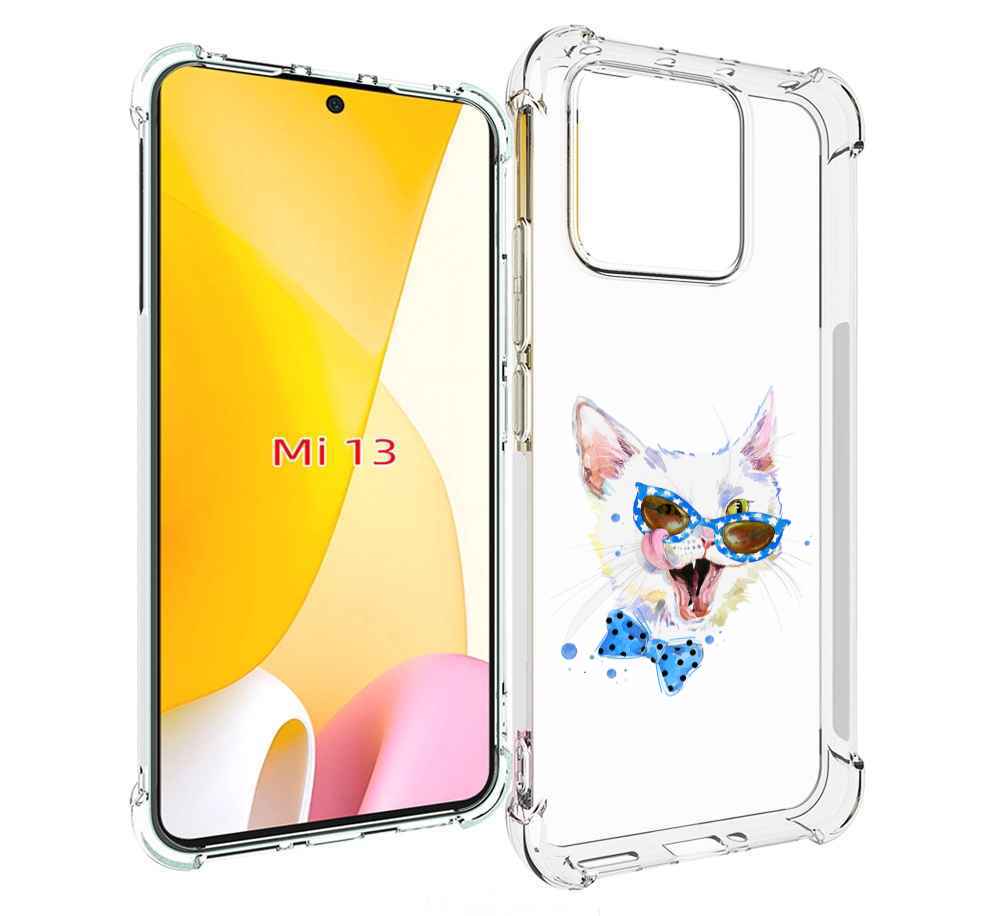 

Чехол MyPads белый кот для Xiaomi 13, Прозрачный, Tocco