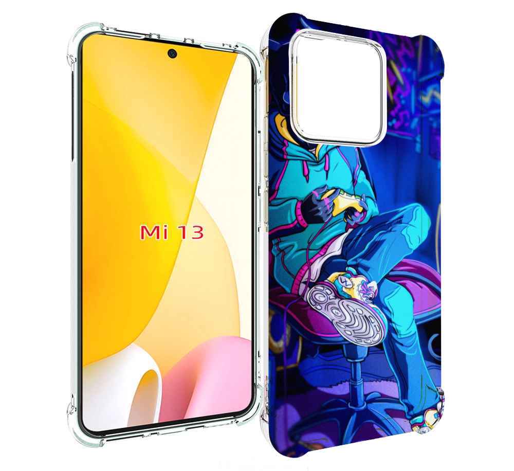 

Чехол MyPads киберпанк игрок для Xiaomi 13, Прозрачный, Tocco