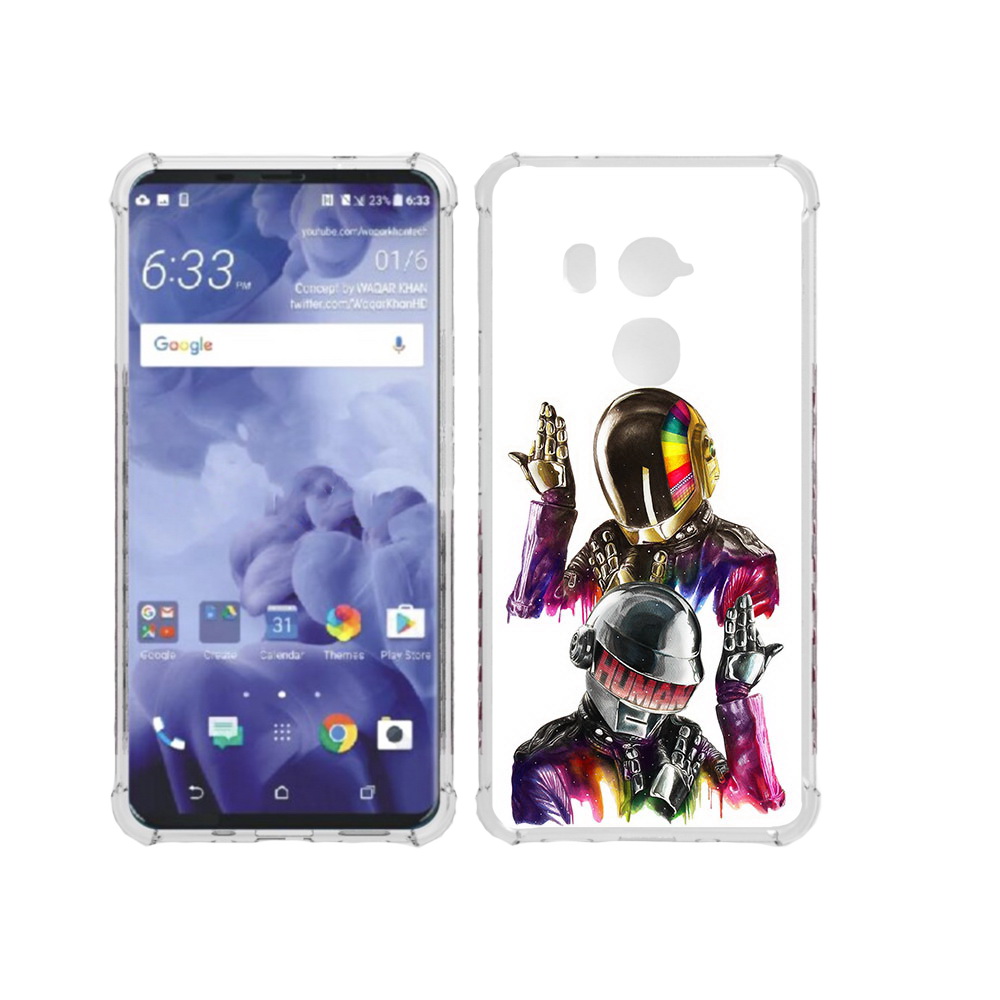 

Чехол MyPads Tocco для HTC U11 Plus диско космонавты, Прозрачный, Tocco