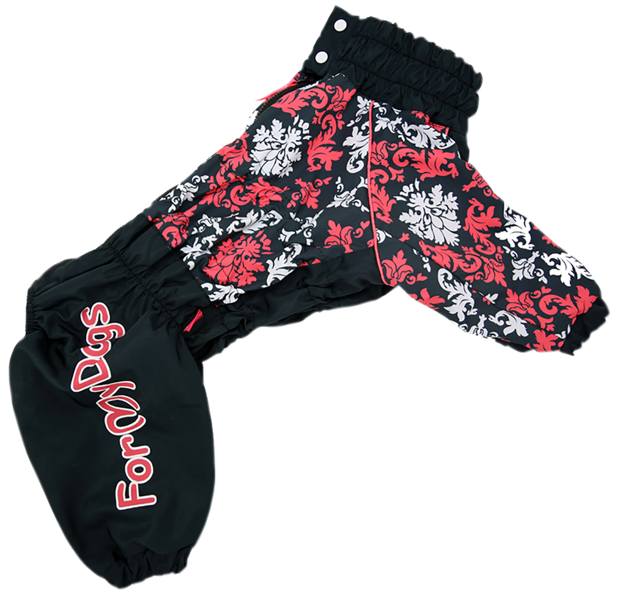 

Дождевик для собак FOR MY DOGS 478SS-2020, женский, черный, красный, A2, длина спины 35 см, 478SS-2020